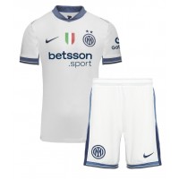 Maglia Calcio Inter Milan Alessandro Bastoni #95 Seconda Divisa Bambino 2024-25 Manica Corta (+ pantaloncini)